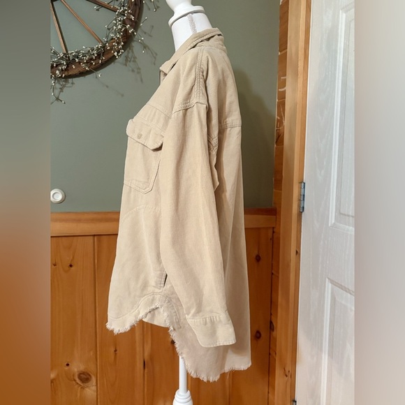 Aerie Beige Ribbed Pullover Quarter Zip size Small (oversized) - Picture 10 of 15